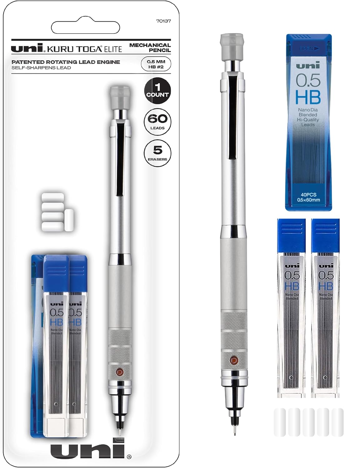 Uniball Kuru Toga Elite Mechanical Pencil Starter Kit