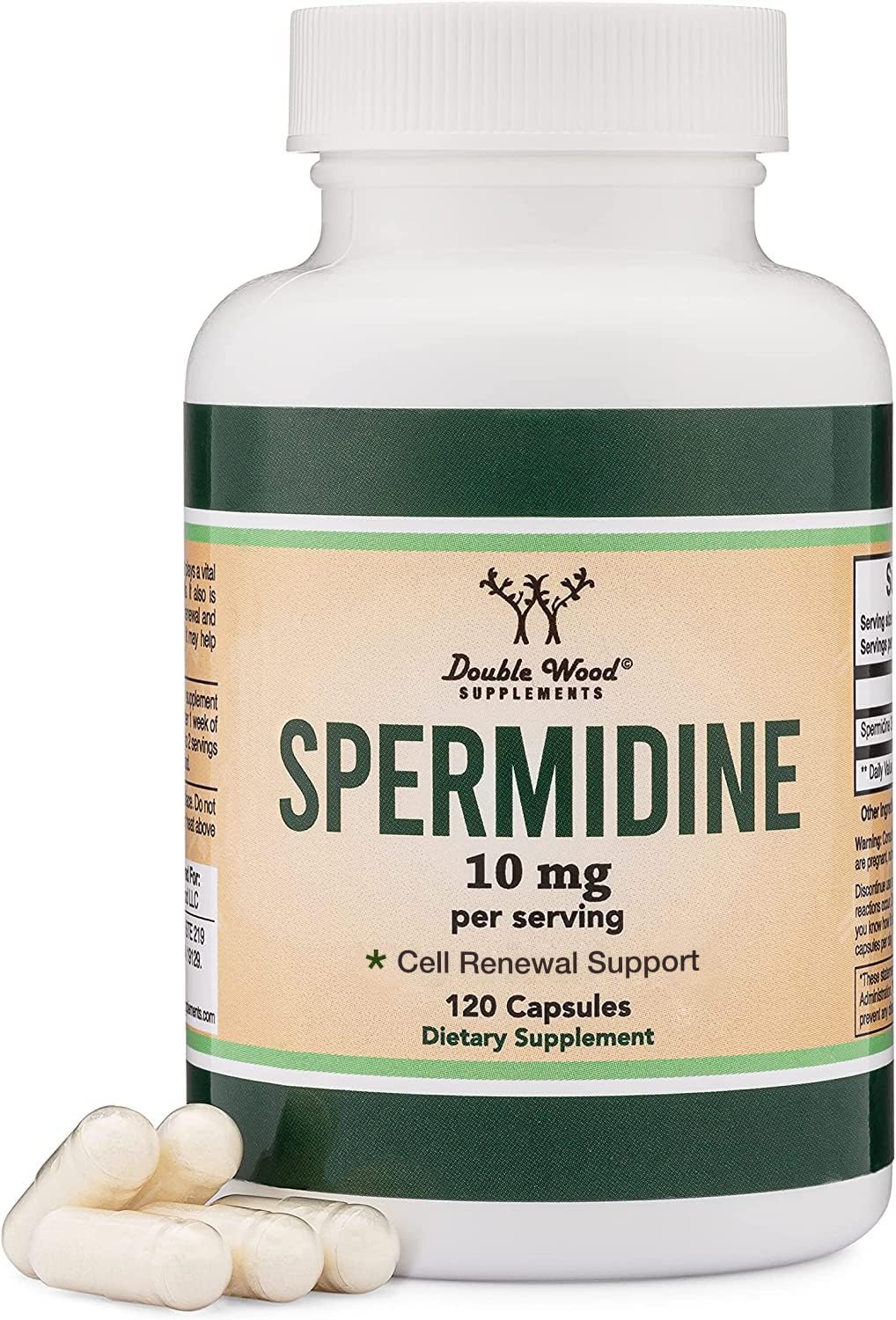 Spermidine Supplement (10mg of 99% Spermidine 3HCL - Third Party Tested) 120 Capsules