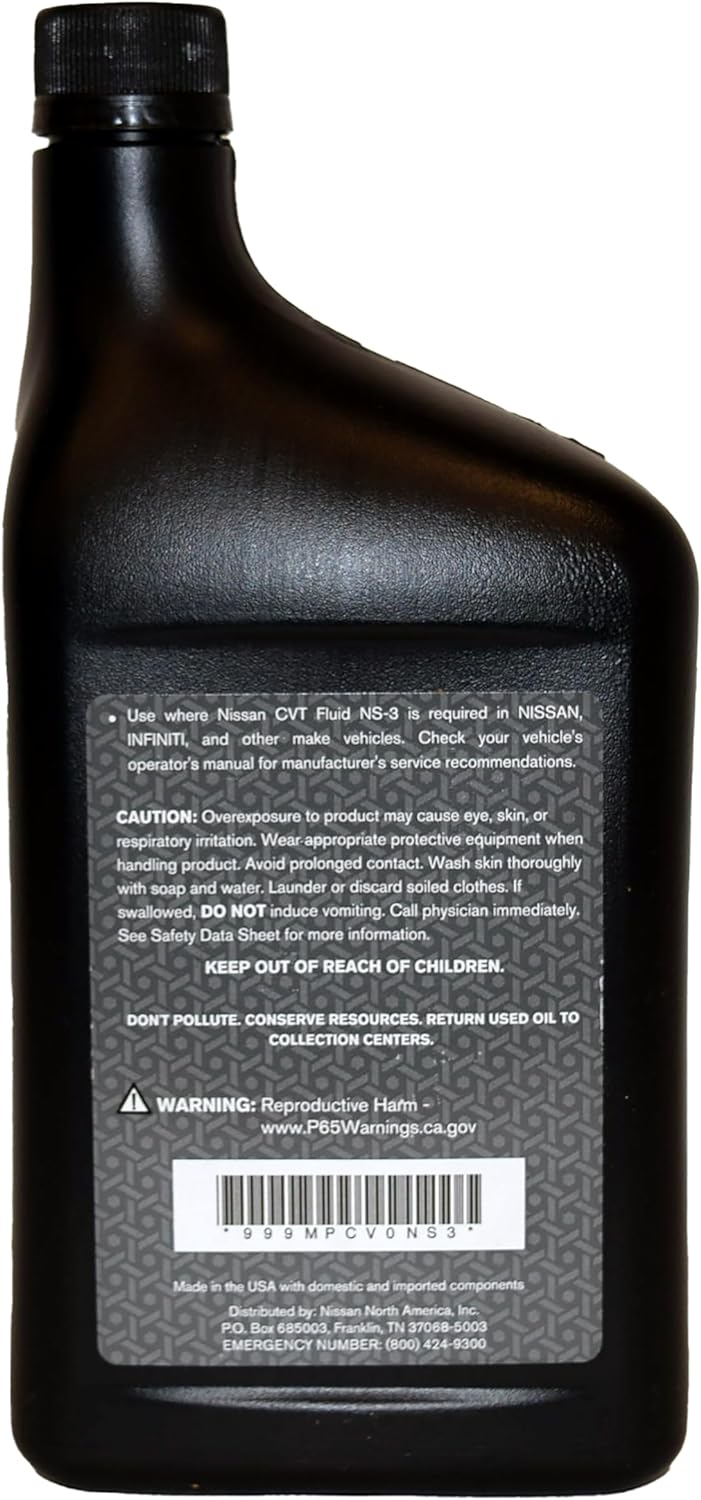 Nissan Genuine OEM CVT-3 Transmission Fluid 999MP-NS300P (5 Quarts) - Image 3