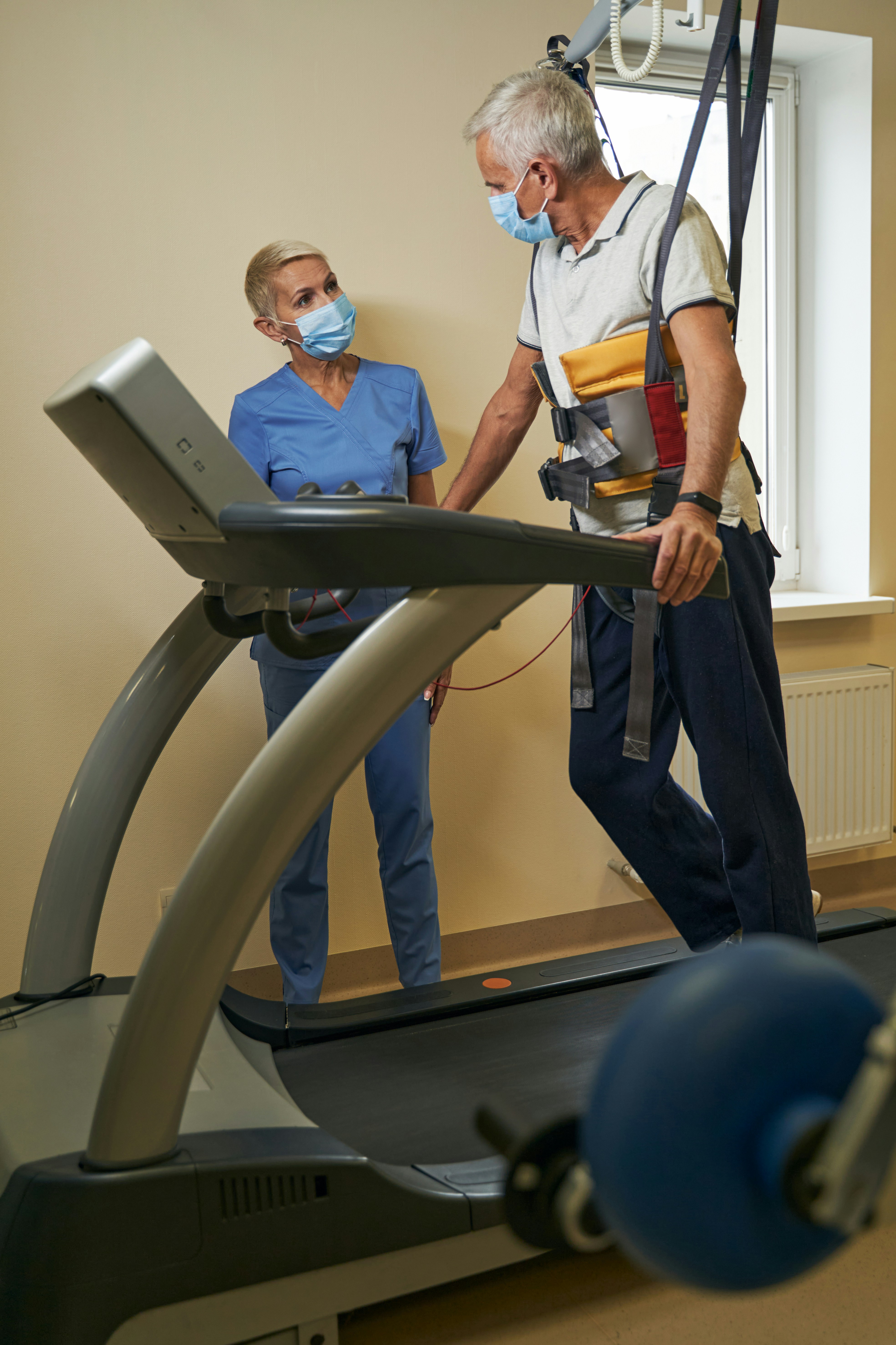 a man on a treadmill for cardiac rehab